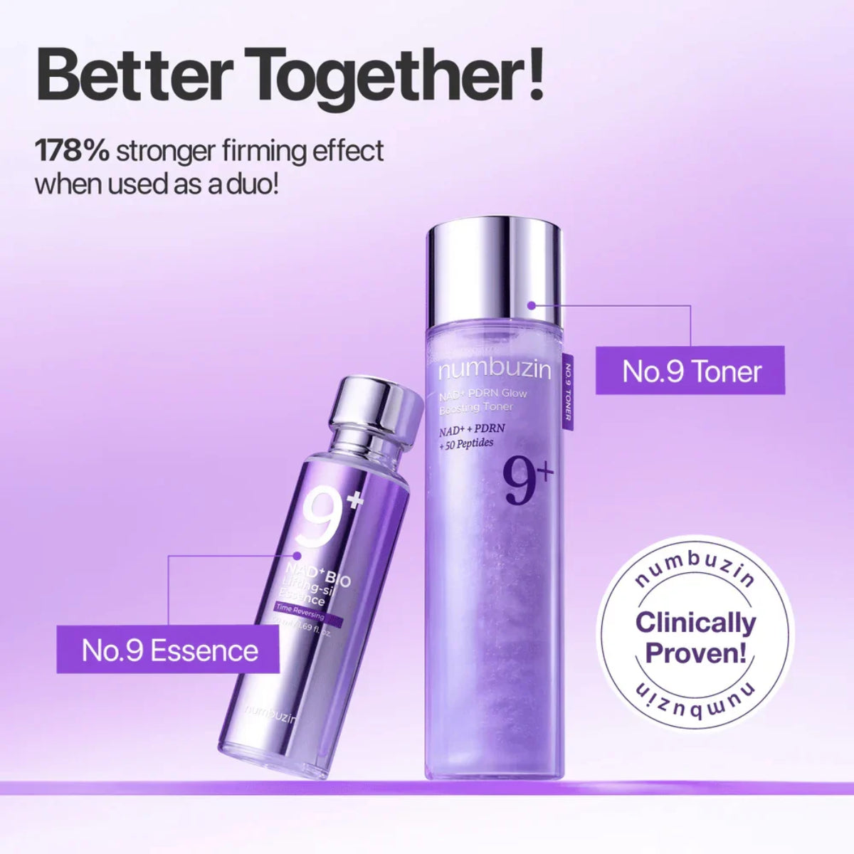 No.9 NAD+ PDRN Glow Boosting Toner Numbuzin 150ml