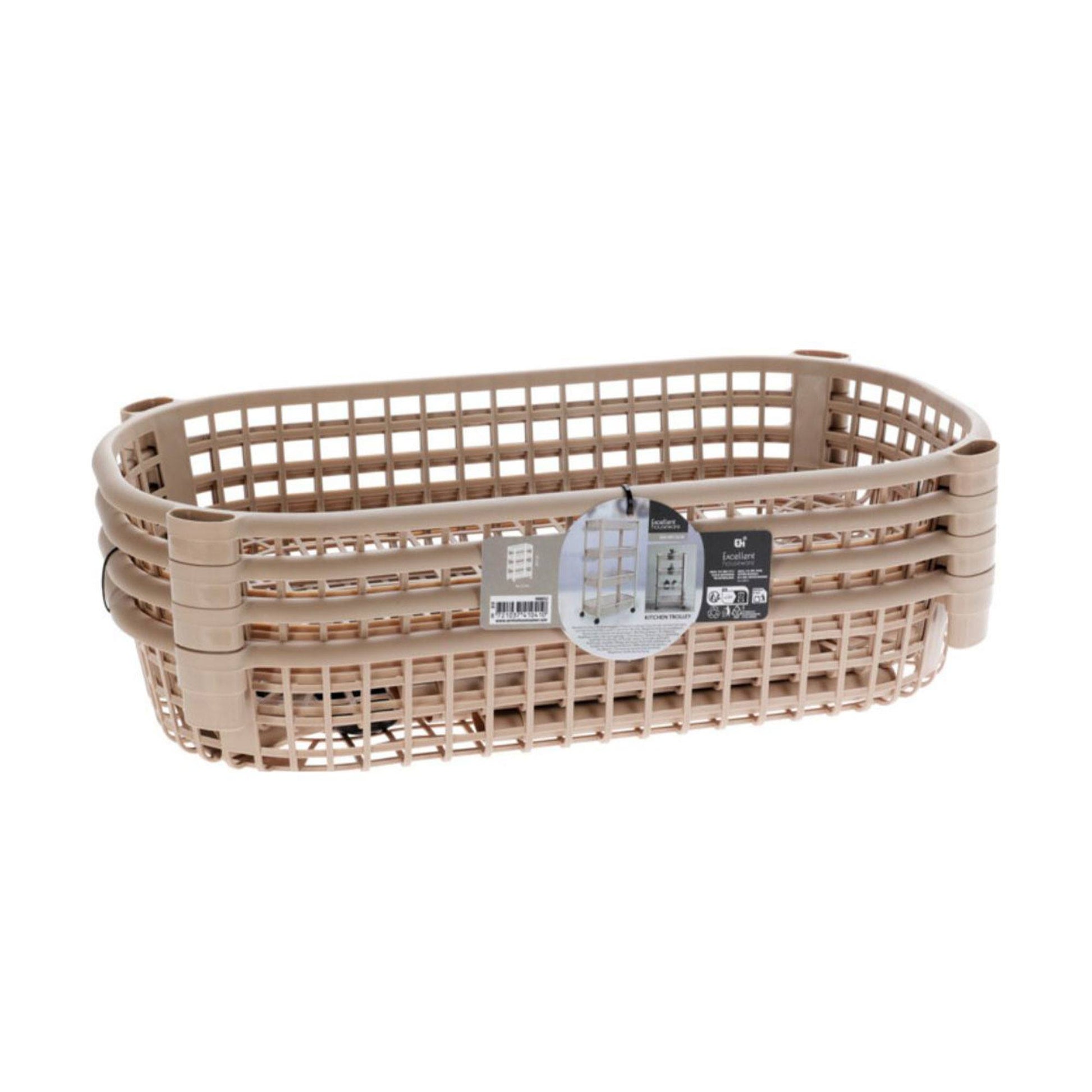 Well Home Carro De Cocina Con 4 Ruedas Color Beige_2