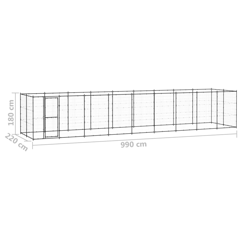 Vidaxl Perrera De Exterior De Acero 21,78 M²_2