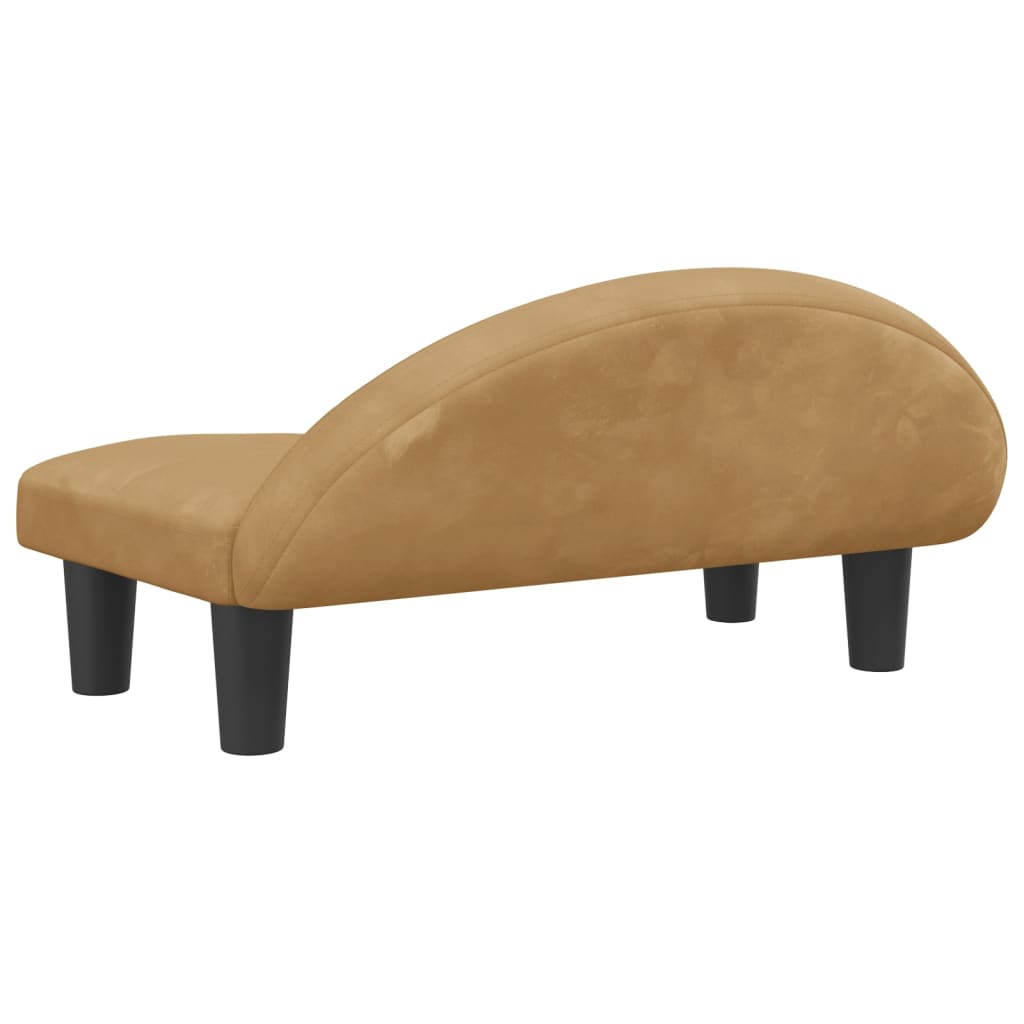 Cama Para Perros De Terciopelo Marrón 70x52x30 Cm / Vetonek_4
