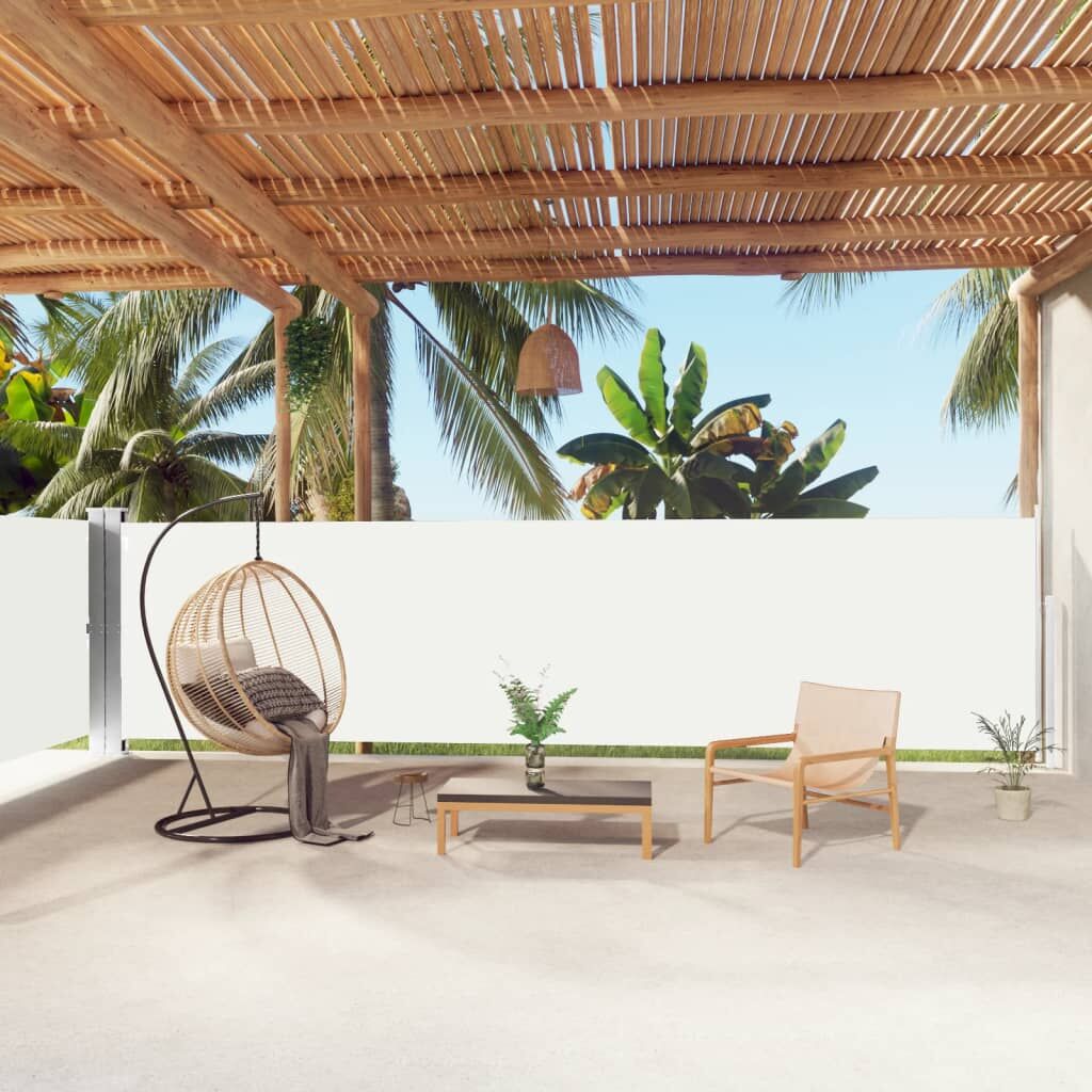 Vidaxl Toldo Lateral Retráctil Crema 160x1000 Cm_1