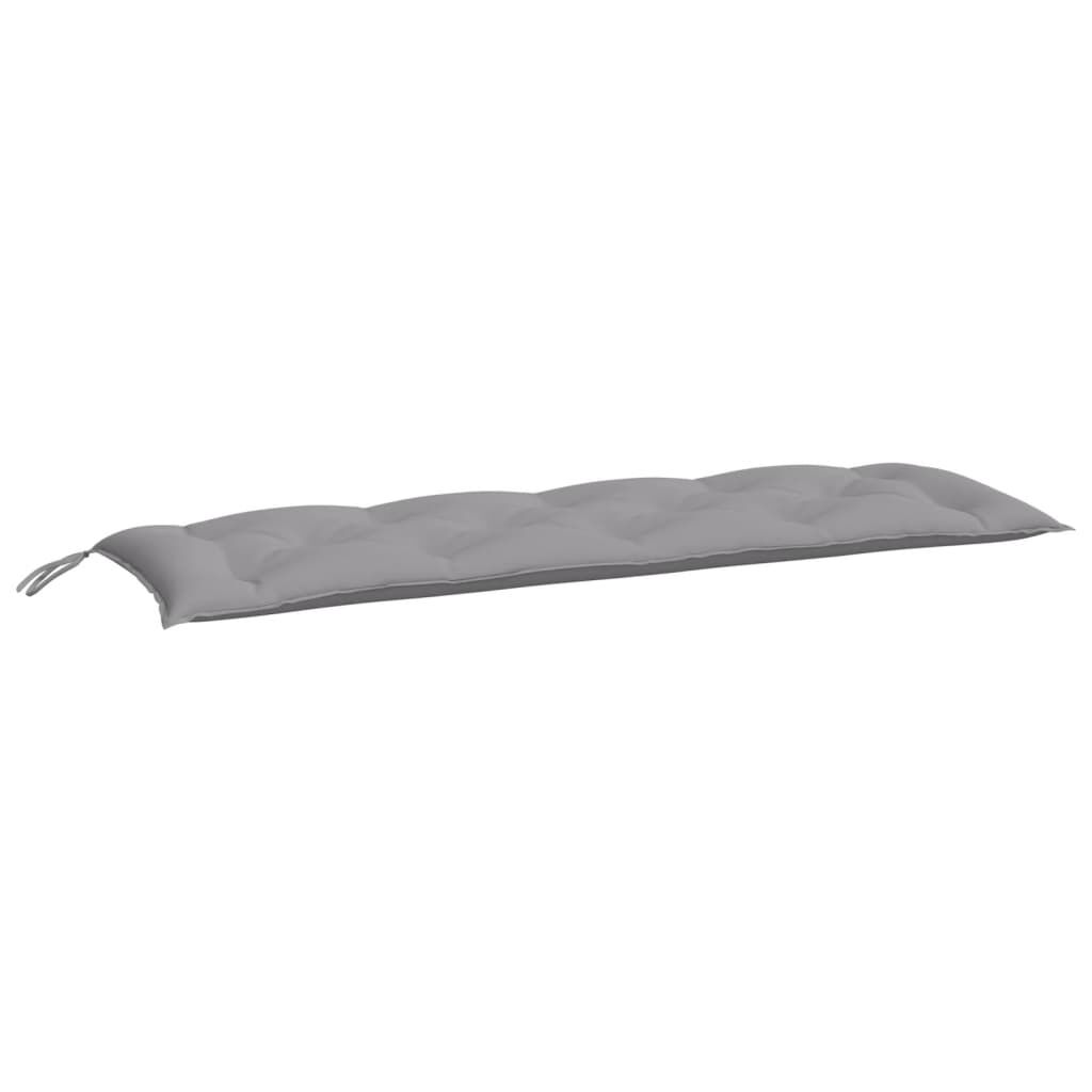 Vidaxl Cojín De Banco De Jardín Tela Oxford Gris 150x50x7 Cm_0