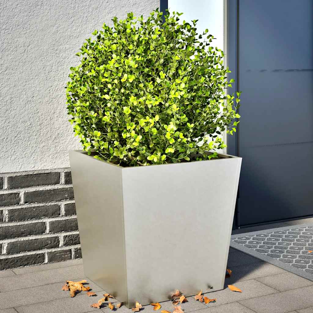 Jardineras 2 Uds De Acero Inoxidable 50x50x50 Cm_1