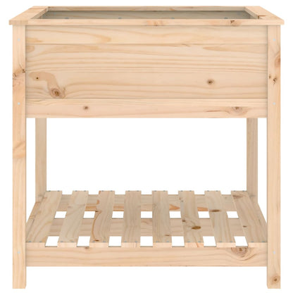 Jardinera Con Estante Madera Maciza De Pino 82,5x82,5x81 Cm_4