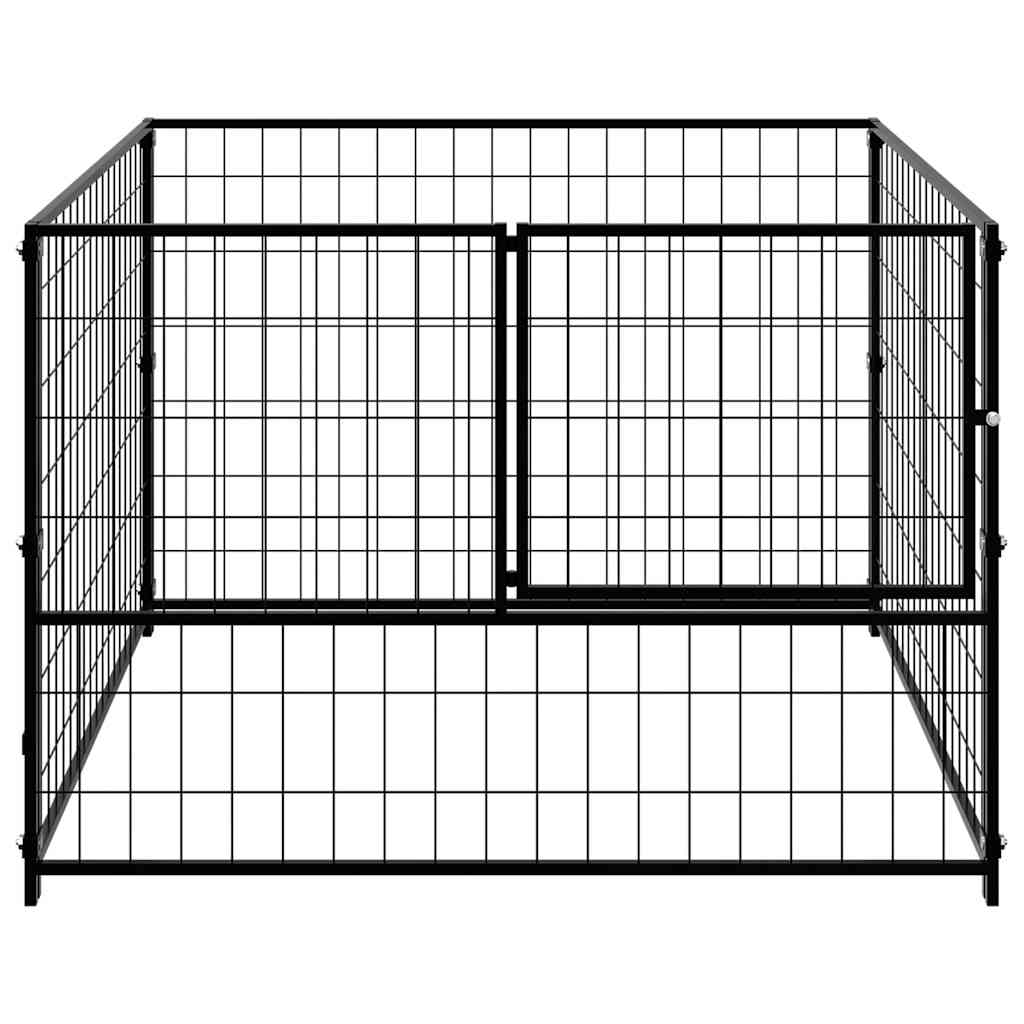 Perrera De Acero Negro 100x100x70 Cm_3