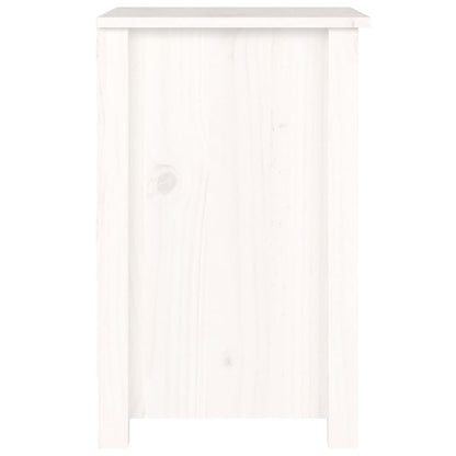 Mesitas De Noche 2 Uds Madera Maciza De Pino Blanco 40x35x55 Cm_3