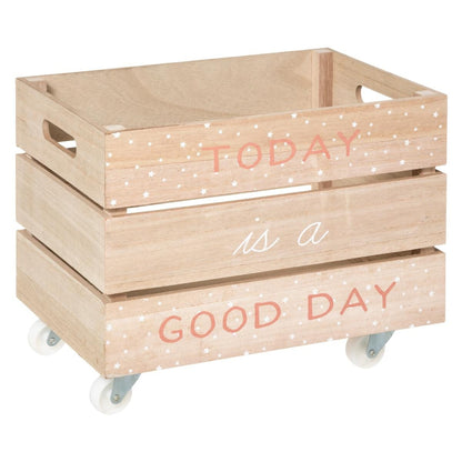 Set De 2 Cajas Xl Impresión En Madera Rosa_4