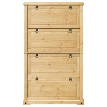 Mueble Zapatero Corona Madera Maciza De Pino 99x32x163,5 Cm / Vetonek_3