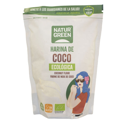 Pack 2 x Harina de Coco Bio Sin gluten NaturGreen 500 g