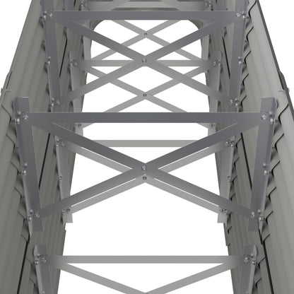Jardinera Arriate Acero Galvanizado Gris 224x40x68 Cm_4