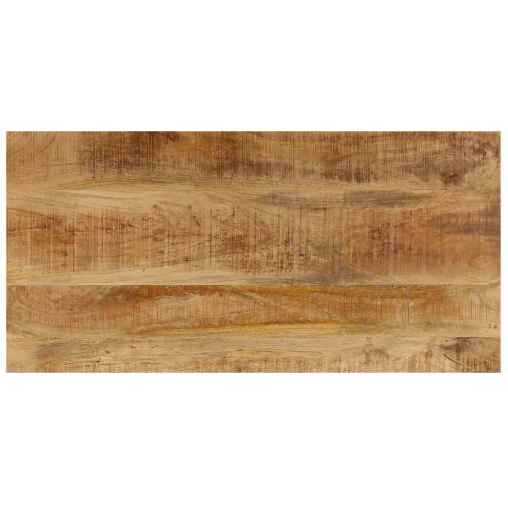 Mesa De Centro Madera Maciza De Mango Y Acero 100x50x35 Cm_2