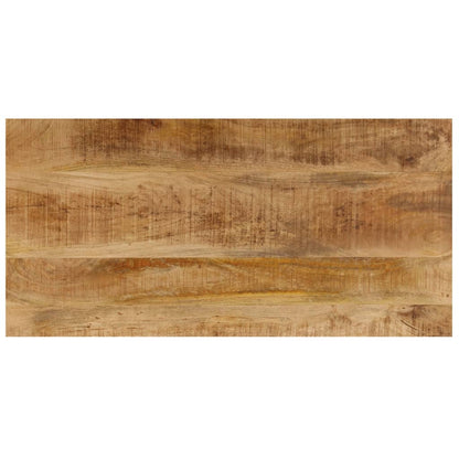 Mesa De Centro Madera Maciza De Mango Y Acero 100x50x35 Cm_2