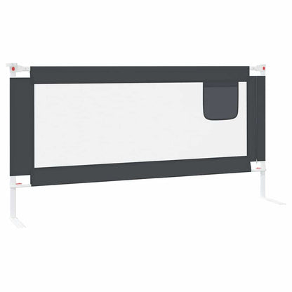 Vidaxl Barandilla De Seguridad Cama De Niño Gris Oscuro Tela 180x25 Cm_4