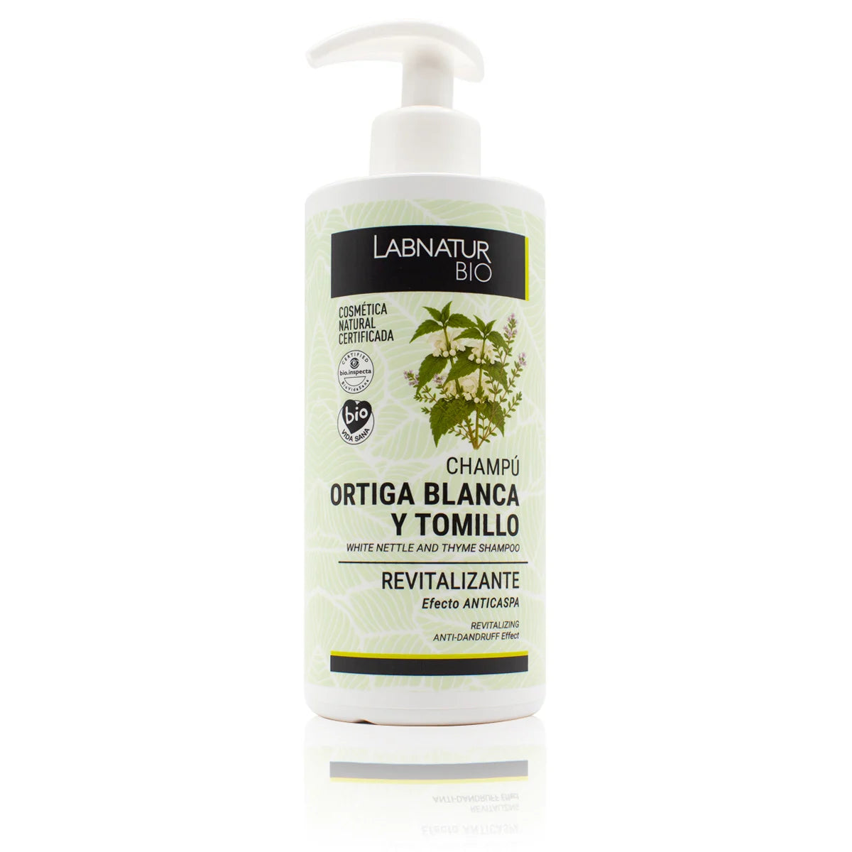 Champú Revitalizante de Ortiga Blanca y Tomillo Labnatur Bio 450 ml | Anticaspa | Control de Sebo | Vegano_0