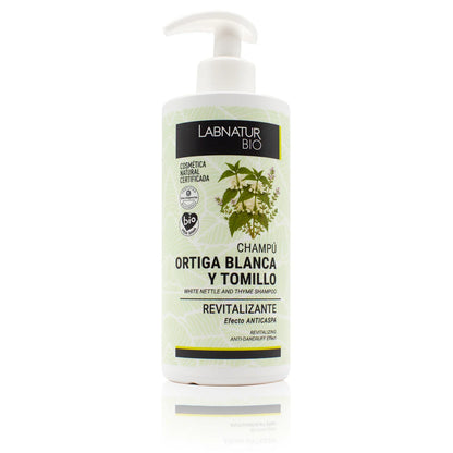 Champú Revitalizante de Ortiga Blanca y Tomillo Labnatur Bio 450 ml | Anticaspa | Control de Sebo | Vegano_0
