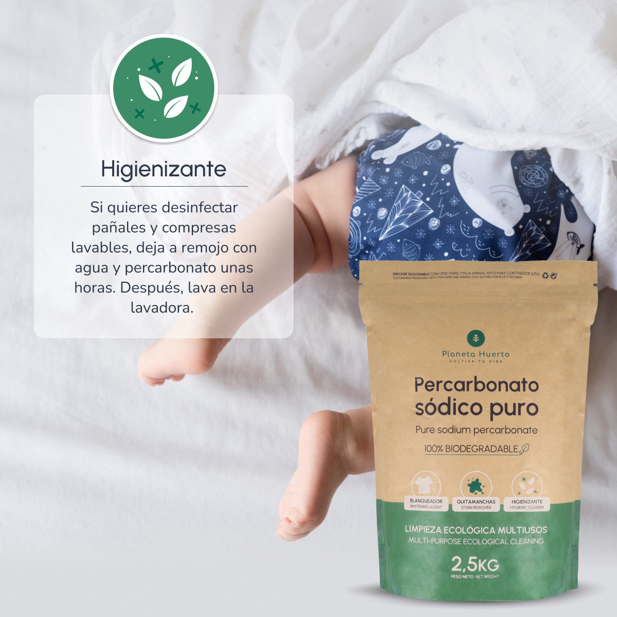 Pack 6x Percarbonato sódico Planeta Huerto 2,5 kg