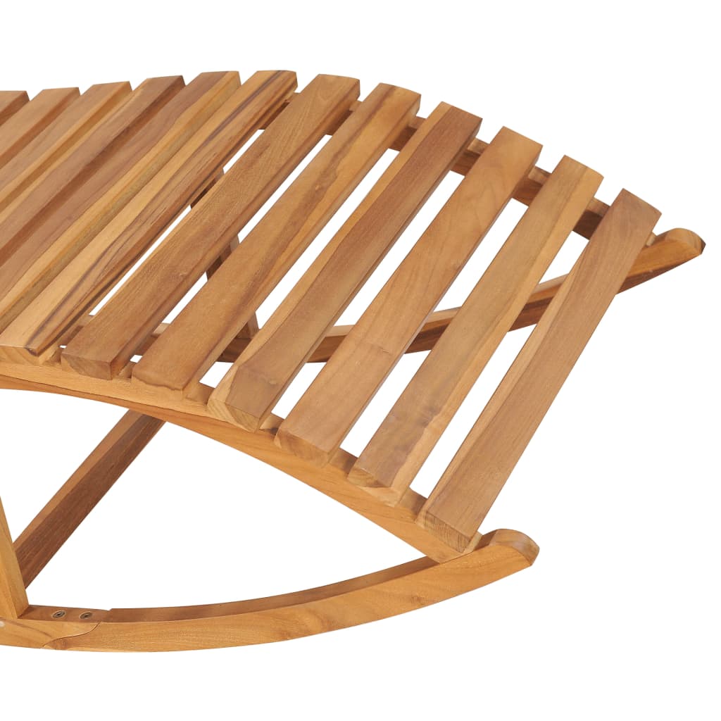 Tumbona Mecedora Con Cojín Madera Maciza De Teca_3