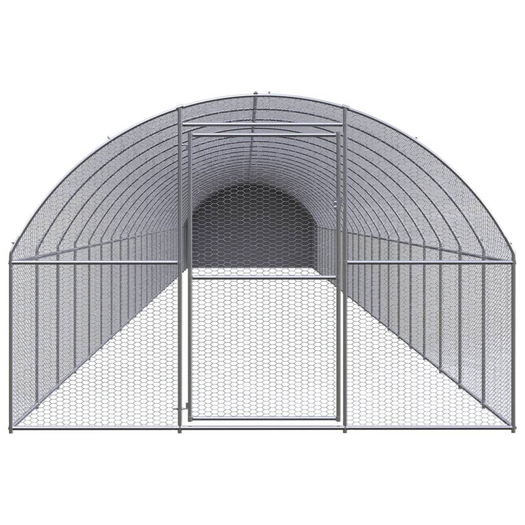 Vidaxl Gallinero De Exterior De Acero Galvanizado 3x24x2 M_1