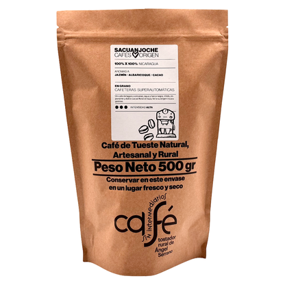 Cafe Sin Intermediarios Café Nicaragua Sacuanjoche En Grano Para Superautomática 500 G_0