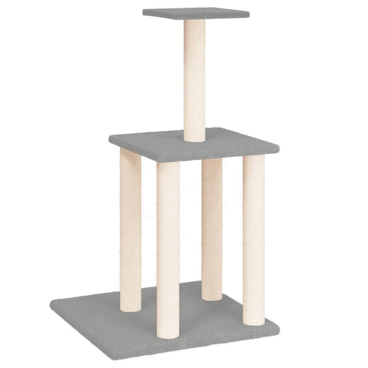 Vidaxl Rascador Para Gatos Con Postes De Sisal Gris Claro 85,5 Cm_0