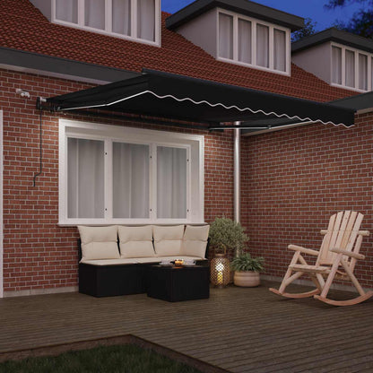 Toldo Retráctil Negro 300 X 250 Cm Poliéster_2