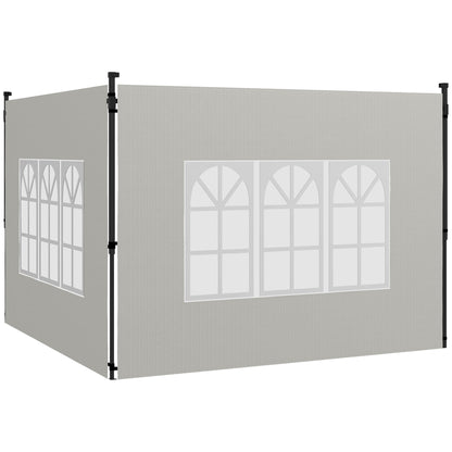 Outsunny Paredes Laterales Para Carpa 3x3 M Y 3x6 M 293x193 Cm Blanco_0