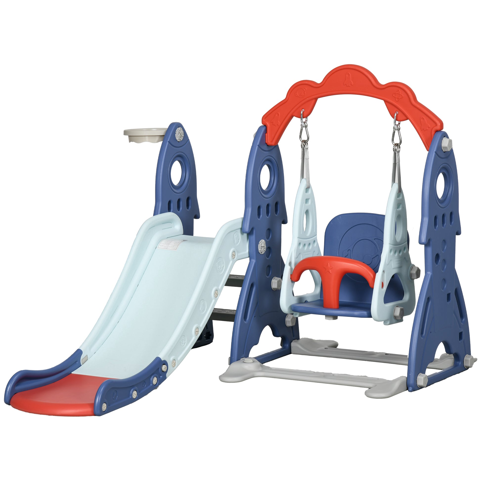 Aiyaplay Juego De Tobogán Y Columpio Para Niños De 1-3 Años 3 En 1 Multicolor_0