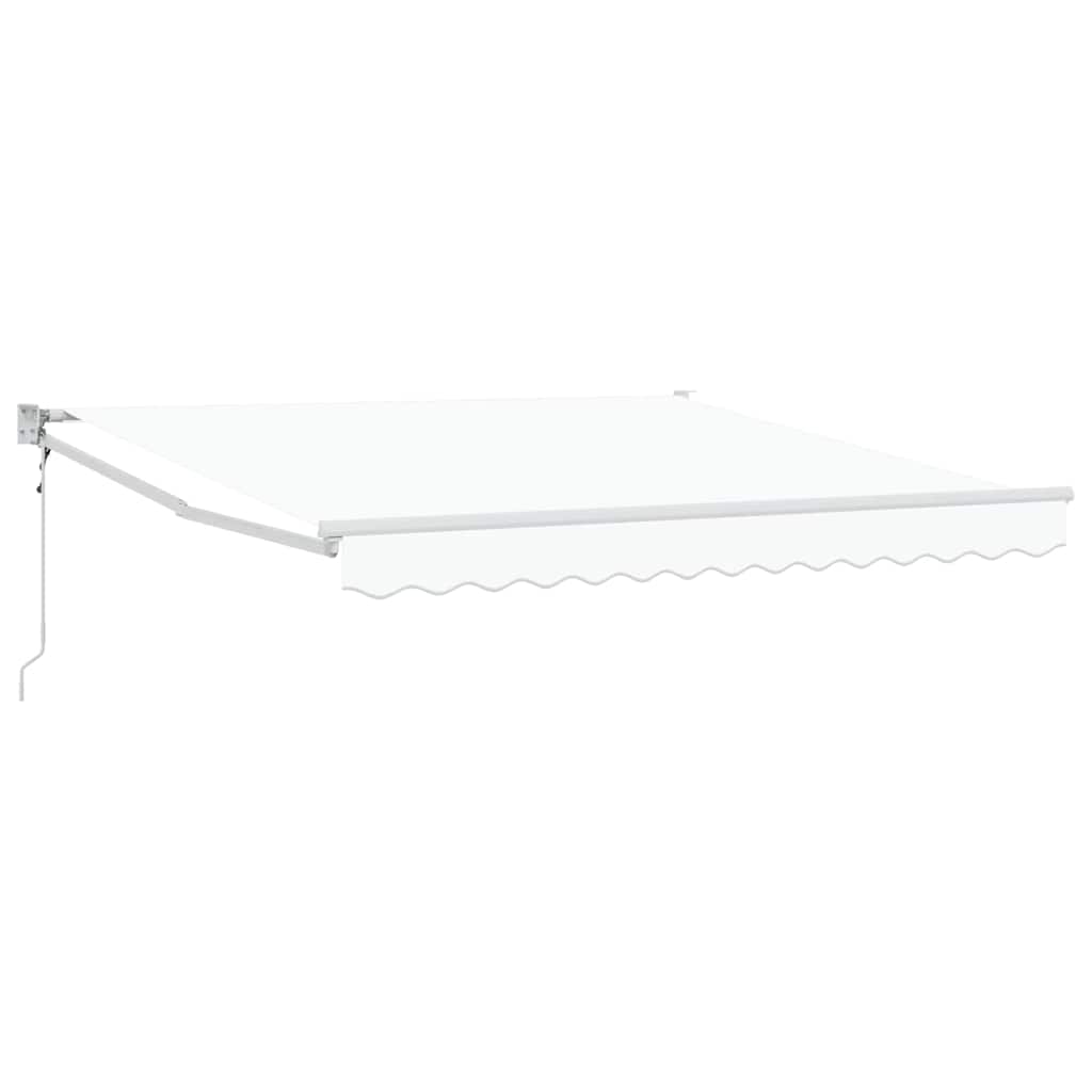 Toldo Retráctil Blanco 350 X 250 Cm Poliéster Y Metal_0