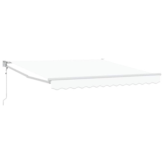 Toldo Retráctil Blanco 300 X 250 X 165 Cm Poliéster Y Metal_0