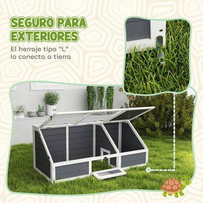 Pawhut Casa Para Tortugas De Madera_3