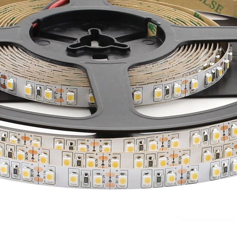 Tira Led Monocolor Hq Smd3528, Dc12v, 5m (120 Led/m), 48w, Ip20, Blanco Cálido_3