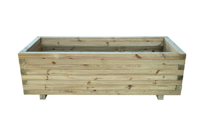 Jardinera Rectangular De Madera Autoclave De 120 X 50 X 40 Cm 150l Para Exterior Madelea_1