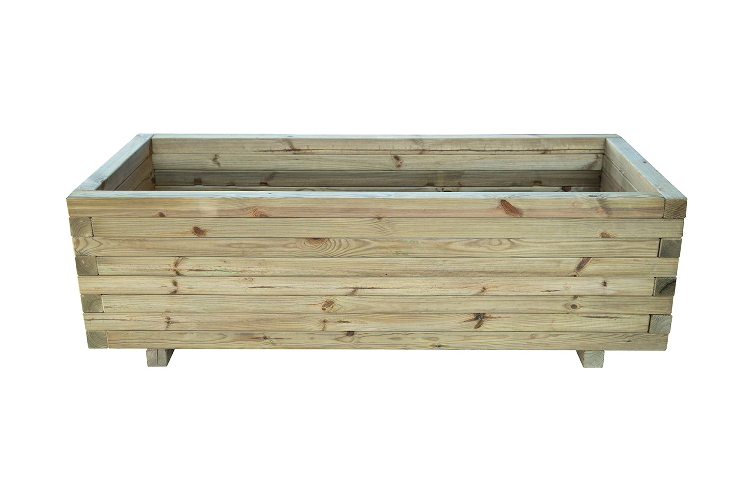 Jardinera De Cuadradillo De Madera Autoclave De 100 X 50 X 40 Cm 150l + Bolsa Geotextil_1