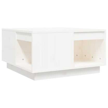 Mesa De Centro De Madera Maciza De Pino Blanco 60x61x32,5 Cm_0