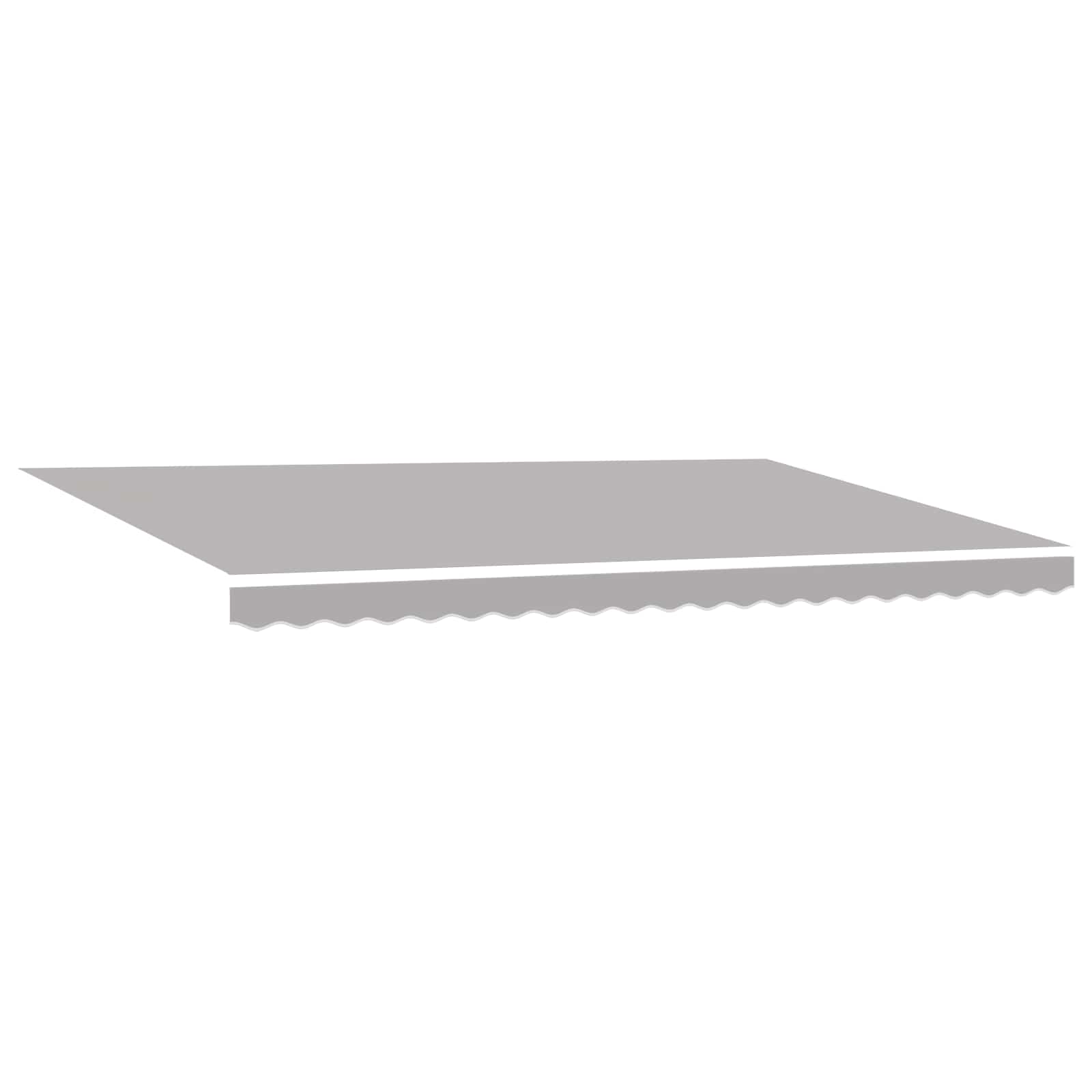 Toldo Retráctil Gris Claro 500 X 300 Cm Tela Y Aluminio_0