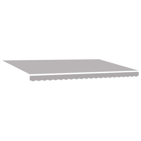 Toldo Retráctil Gris Claro 500 X 350 Cm Tela Y Aluminio_0