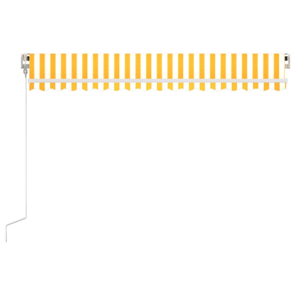 Toldo Retráctil Automático Amarillo Y Blanco 450x350 Cm_3