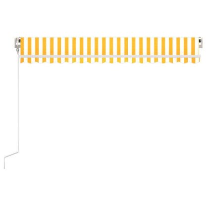 Toldo Retráctil Automático Amarillo Y Blanco 450x350 Cm_3