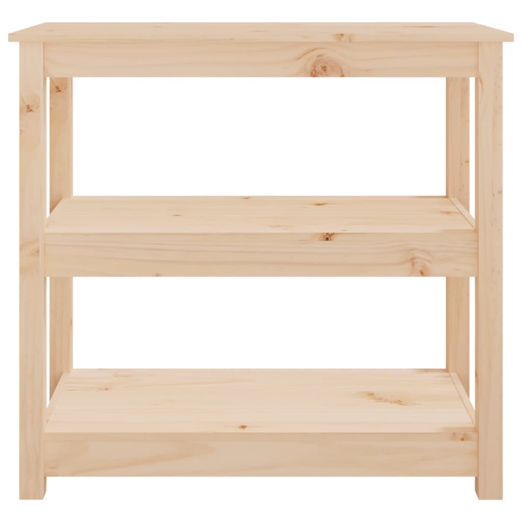 Mesa Consola Madera Maciza De Pino 80x40x74 Cm_3