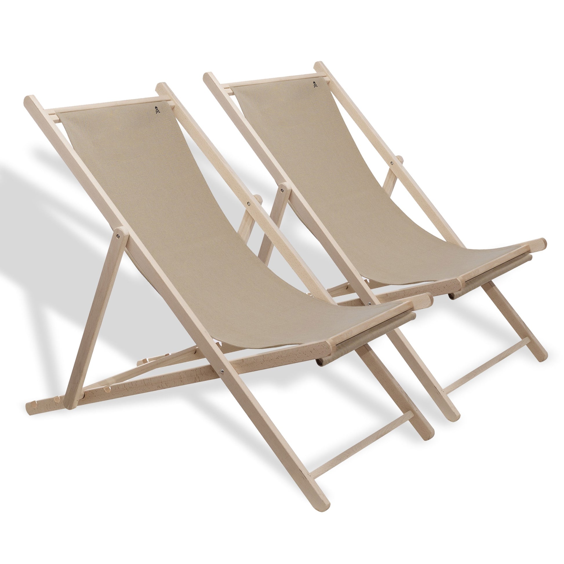 Set De 2 Hamacas Plegables De Madera De Haya, Piedra, Sin Brazos - Scalpers_4