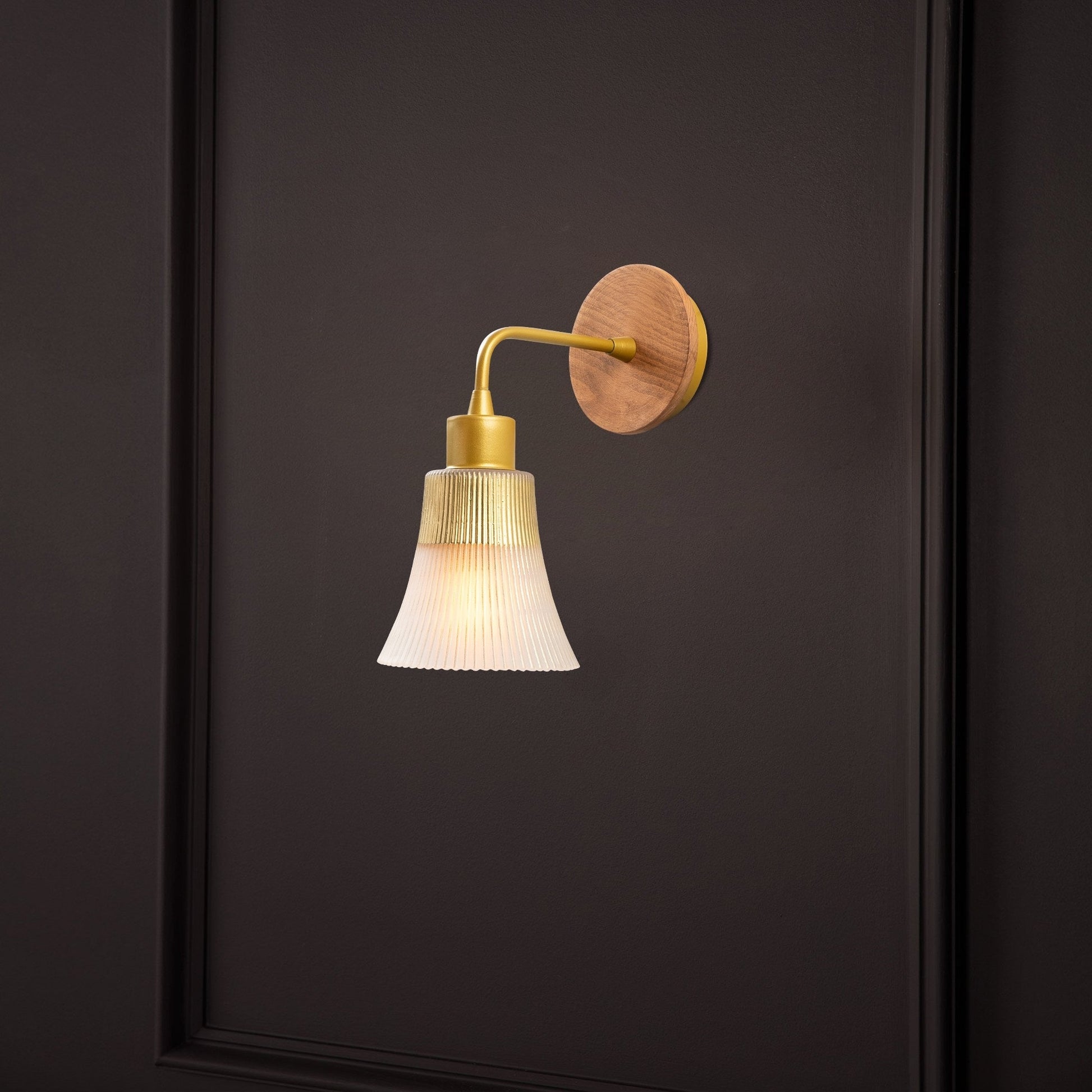 Aplique De Pared, Hierro , Oro, 13x13x28, Casquillo E 27 Max 40 W_4