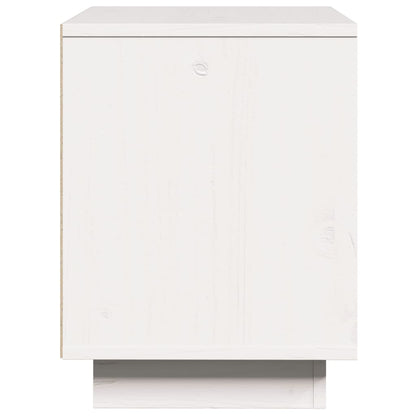 Mesitas De Noche 2 Uds Madera Maciza De Pino Blanco 40x30x40 Cm_3
