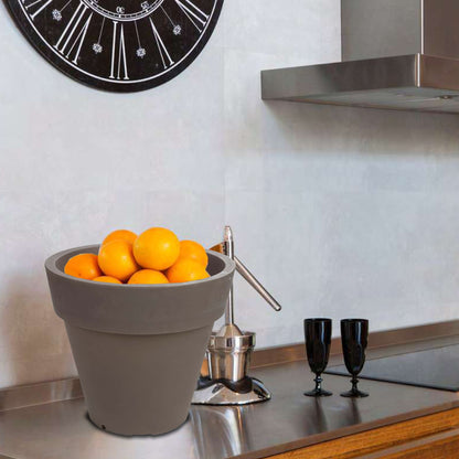 Macetero De Polietileno Por Rotomoldeo Color Topo 35x30 Cm_3