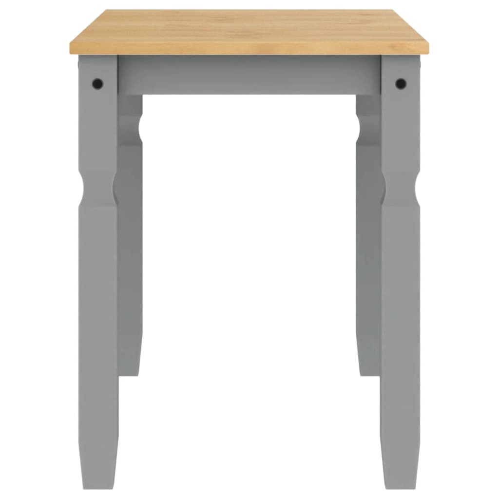 Mesa De Comedor Corona Madera Maciza De Pino Gris 112x60x75 Cm_3