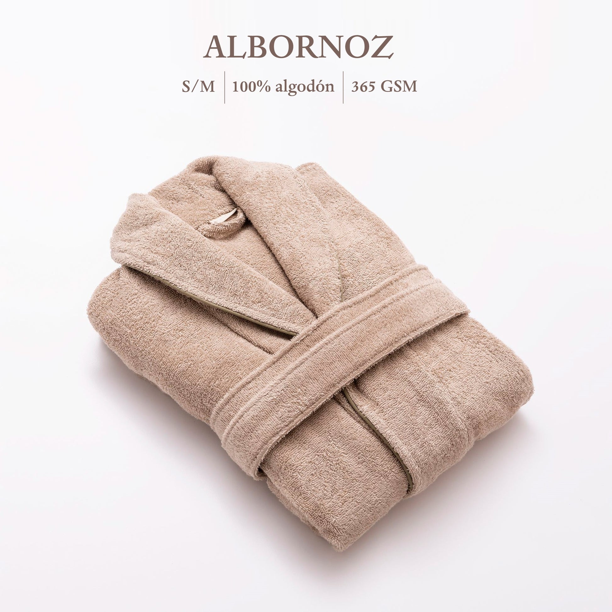 Albornoz S/m 100% Algodón 360gsm Beige Scalpers Home_1