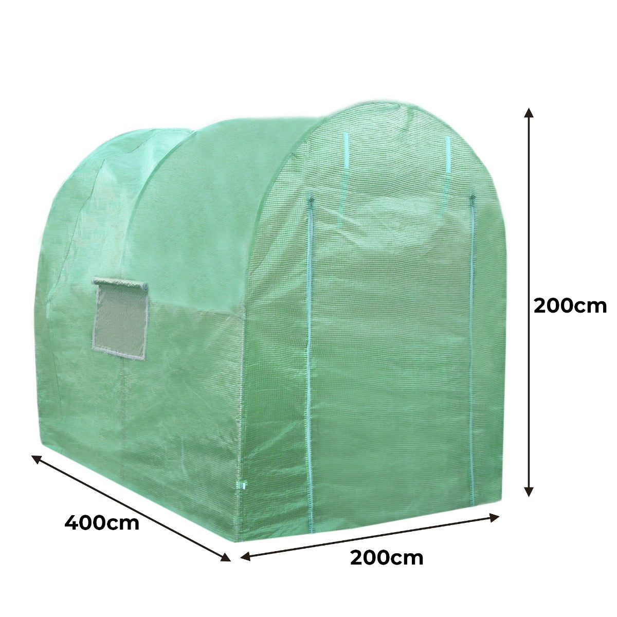 Invernadero Politúnel Con Estantería Galvanizada De Jardín Carpa De Cultivo 19mm 4 X 2m_2