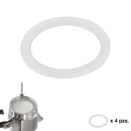 Junta Goma Silicona Cafetera Aluminio Classic / Inducción 12 Tazas (4 Unidades)_0