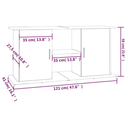 Vidaxl Soporte Para Acuario Madera De Ingeniería Negro 121x41x58 Cm_2