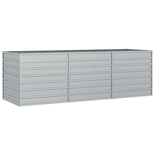 Arriate De Acero Galvanizado Plateado 240x80x77 Cm_0