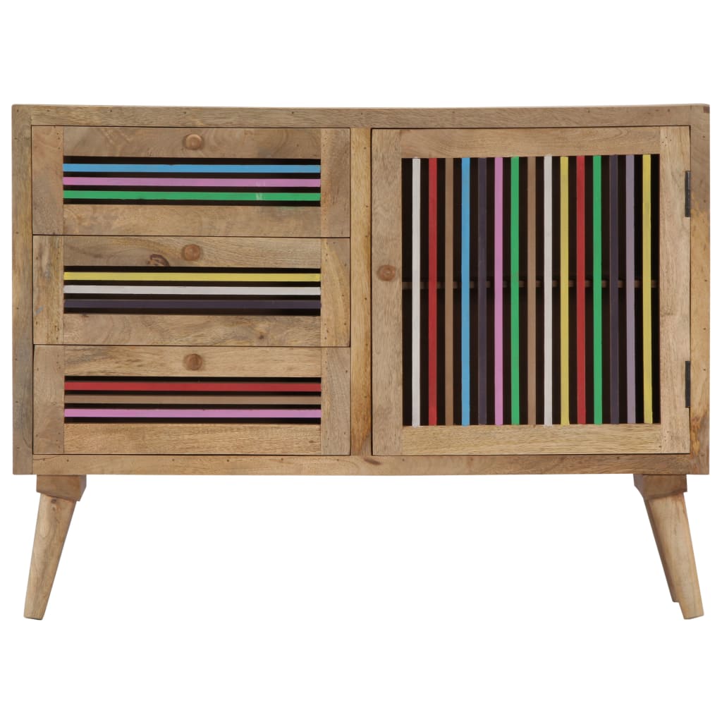 Aparador De Madera Maciza De Mango 100x30x75 Cm_1